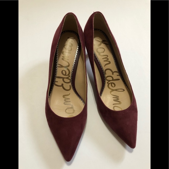 Sam Edelman Shoes - ⭐️Host Pick⭐️Sam Edelman suède kitten heal burgundy size 7